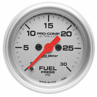 Autometer Ultra-Lite 52mm 0-30 PSI Full Sweep Electronic Fuel Pressue Gauge - 4360