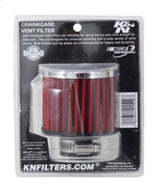 K&N 1.25in Flange ID x 3in OD x 2.5in H Rubber Base Crankcase Vent Filter - 62-1390
