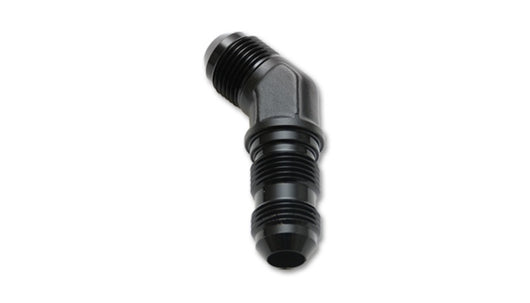 Vibrant -6AN Bulkhead Adapter 45 Degree Elbow Fitting - Anodized Black Only - 10602