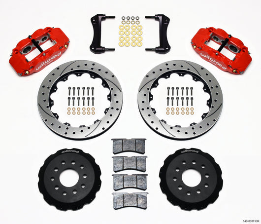 Wilwood Narrow Superlite 6R Front Hat Kit 12.88in Drill Red 88-93 Corvette C4 - 140-8337-DR