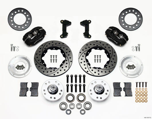 Wilwood Forged Dynalite Front Kit 11.00in Drilled 74-80 Pinto/Mustang II Disc Spindle only - 140-11017-D