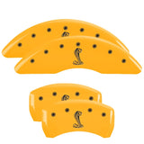 MGP 4 Caliper Covers Engraved Front & Rear Tiffany Snake Yellow finish black ch - 10200SSNKYL