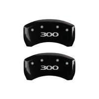 MGP 4 Caliper Covers Engraved Front & Rear 300 Black finish silver ch - 32005S300BK