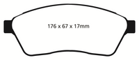 EBC 10-11 Cadillac SRX 2.8 Turbo Redstuff Front Brake Pads - DP31859C