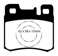 EBC 98-00 Mercedes-Benz E300 TD 3.0 TD Yellowstuff Rear Brake Pads - DP4846R
