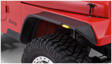 Bushwacker 87-95 Jeep Wrangler Flat Style Flares 4pc Excludes Renegade - Black - 10924-07