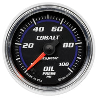 Autometer Cobalt 52mm 100 PSI Electric Oil Pressure Gauge - 6153