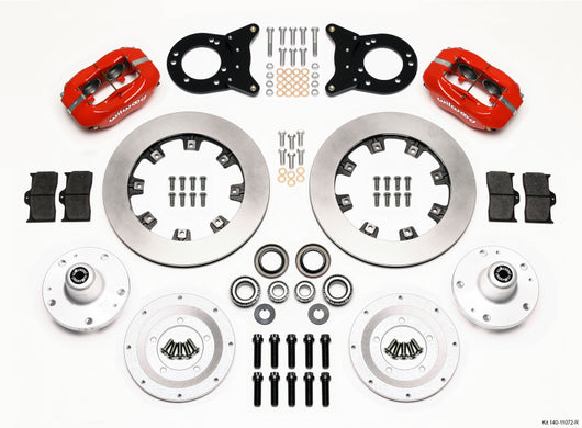 Wilwood Forged Dynalite Front Kit 12.19in Red 1965-1969 Mustang Disc & Drum Spindle - 140-11072-R