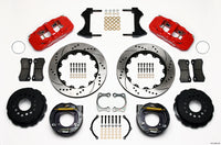 Wilwood AERO4 Rear P-Brake Kit 14.00in Drilled Red Big Ford New Style 2.36in Offset - 140-10944-DR