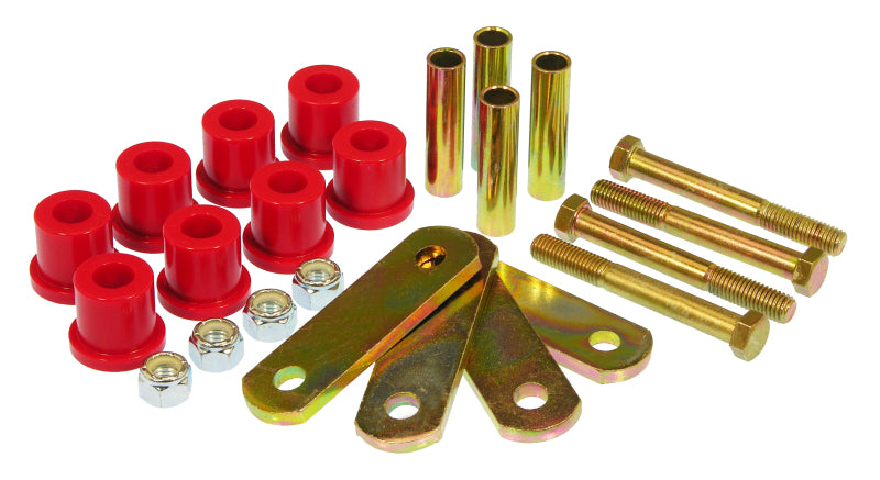 Prothane 64-73 Ford Mustang Rear HD Shackle Kit - Red - 6-1054