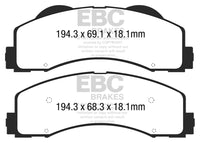 EBC 15+ Ford F150 2.7 Twin Turbo (2WD) Yellowstuff Front Brake Pads - DP43034R