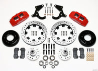 Wilwood Dynapro 6 Front Hub Kit 12.19in Drilled Red 55-57 Chevy - 140-10737-DR