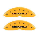 MGP 4 Caliper Covers Engraved Front & Rear Denali Yellow Finish Black Char 2009 GMC Savana 1500 - 34011SDNLYL