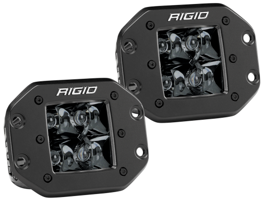 Rigid Industries D2 - Midnight Edition Flush Mount Spot Lights - 212213BLK