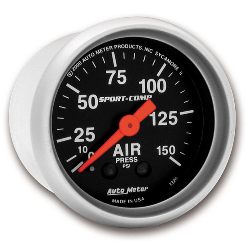 Autometer Sport Comp 52mm Mechanical Air Pressure Gauge - 3320