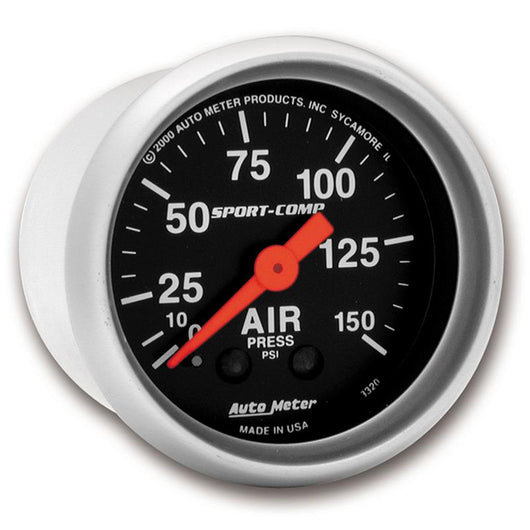 Autometer Sport Comp 52mm Mechanical Air Pressure Gauge - 3320