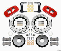 Wilwood AERO6 Front Hat Kit 14.00 Drilled Red 1999-2012 Subaru WRX w/Lines - 140-12876-DR