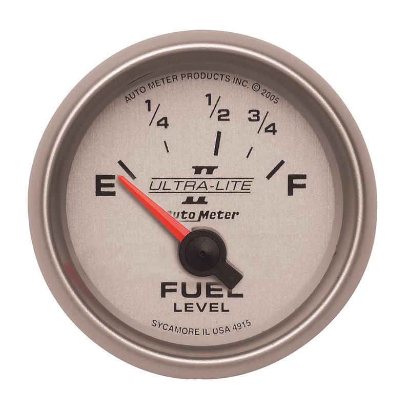Autometer Ultra-Lite II 2-1/16in 73-10 OHMS Short Sweep Electronic Fuel Level Gauge - 4915