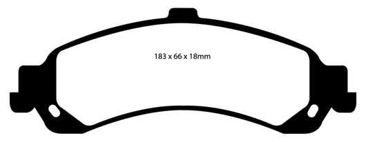 EBC 02 Cadillac Escalade 5.3 (PBR rear caliper) Yellowstuff Rear Brake Pads - DP41635R