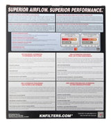 K&N Replacement Panel Air Filter 12.313in OS L x 10.313in OS W x 1.188in H for 13-14 Cadillac ATS - 33-2496