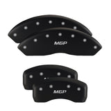 MGP 4 Caliper Covers Engraved Front & Rear Lincoln Red finish silver ch - 36021SLCNRD