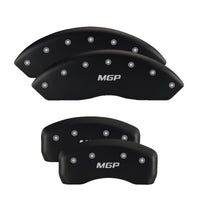 MGP 4 Caliper Covers Engraved Front & Rear Lincoln Red finish silver ch - 36021SLCNRD