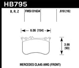 Hawk 14-17 Mercedes-Benz CLA 45 AMG Performance Ceramic Street Front Brake Pads - HB795Z.618