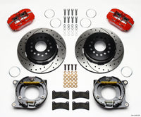 Wilwood Dynapro Low-Profile 11.00in P-Brake Kit Drill-Red 55-57 Chevy 2.34in Offset - 140-11405-DR