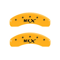 MGP 4 Caliper Covers Engraved Front Lincoln Engraved Rear MKX Yellow finish black ch - 36007SLCXYL