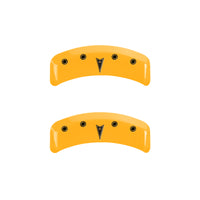 MGP 4 Caliper Covers Engraved Front Pontiac Rear Arrow Yellow Finish Blk Char 1997 Pontiac Firebird - 18027SPONYL
