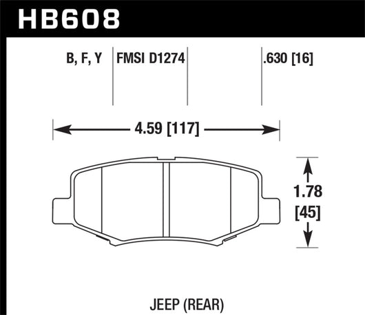 Hawk LTS Street Brake Pads - HB608Y.630