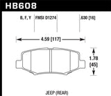 Hawk 2007-2011 Dodge Nitro R/T HPS 5.0 Rear Brake Pads - HB608B.630