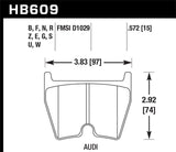 Hawk HP+ Street Brake Pads - HB609N.572