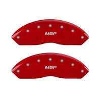 MGP Front set 2 Caliper Covers Engraved Front MGP Red finish silver ch - 16094FMGPRD