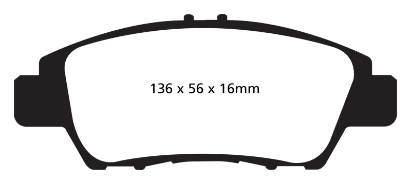 EBC 10+ Honda CR-Z 1.5 Hybrid Greenstuff Front Brake Pads - DP22041