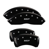 MGP 4 Caliper Covers Engraved Front & Rear MGP Black finish silver ch - 18030SMGPBK