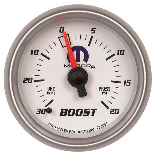 Autometer Mopar 52mm Mechanical 30 In Hg-Vac/20 PSI Vacuum/Boost Gauge - 880026