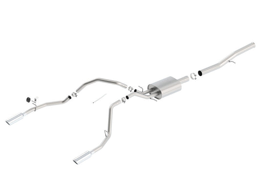 Borla 14 Silv/Sierra 1500 EC Std/CC Short 143.5in WB ATAK Single Split Rear Exit Cat-Back Exhaust - 140572