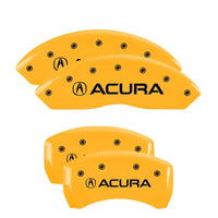 MGP 4 Caliper Covers Engraved Front & Rear Acura Yellow finish black ch - 39018SACUYL