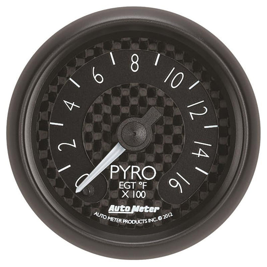 Autometer GT Series 52mm Full Sweep Electronic 0-1600 Deg F EGT/Pyrometer Gauge - 8044
