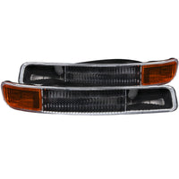 ANZO 1999-2006 Gmc Sierra 1500 Euro Parking Lights Black w/ Amber Reflector - 511005