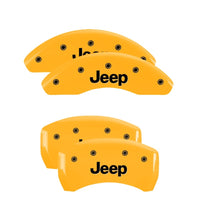 MGP 4 Caliper Covers Engraved Front & Rear JEEP Yellow finish black ch - 42016SJEPYL
