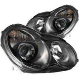 ANZO 2001-2007 Mercedes Benz C Class W203 Projector Headlights Black - 121079