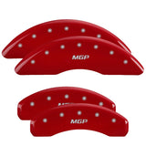 MGP 4 Caliper Covers Engraved Front & Rear MGP Red finish silver ch - 23196SMGPRD