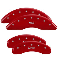 MGP 4 Caliper Covers Engraved Front & Rear MGP Red finish silver ch - 38019SMGPRD