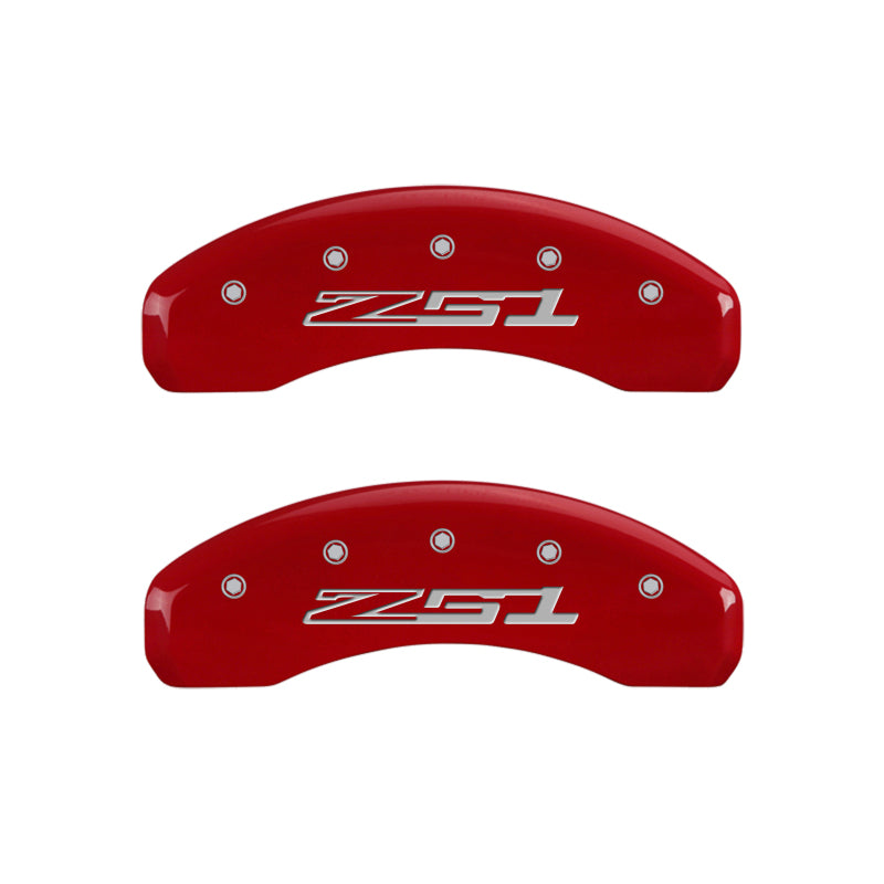 MGP 4 Caliper Covers Engraved Front Corvette C7 Engraved Rear Z51/2015 Yellow finish black ch - 13084SZ51YL