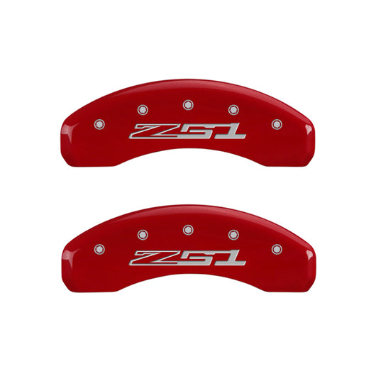 MGP 4 Caliper Covers Engraved Front Corvette C7 Engraved Rear Z51/2015 Yellow finish black ch - 13084SZ51YL