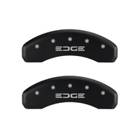 MGP 4 Caliper Covers Engraved Front & Rear Edge Red finish silver ch - 10119SEDGRD