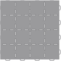 WeatherTech TechFloor 12in x 12in Solid Floor Tile w/ Raised Squares - Grey - 51T1212SS GR