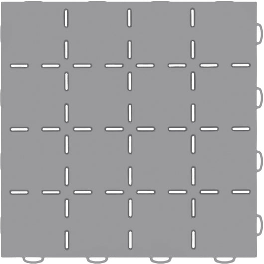 WeatherTech TechFloor 12in x 12in Solid Floor Tile w/ Raised Squares - Grey - 51T1212SS GR